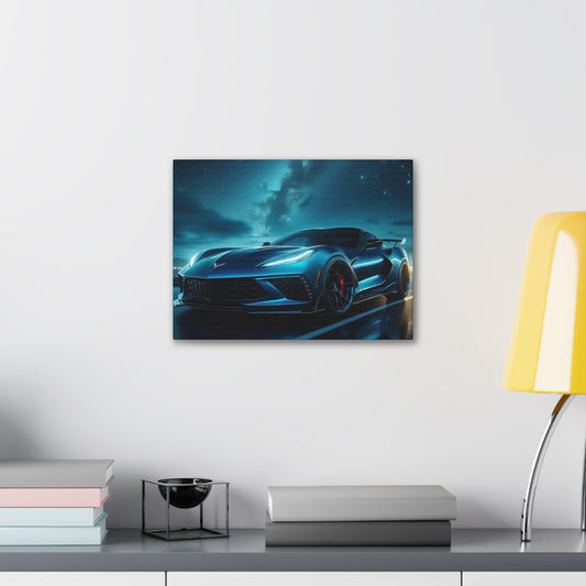 Blue Corvette Canvas Canvas Printify 16″ x 12″ (Horizontal) 0.75'' 