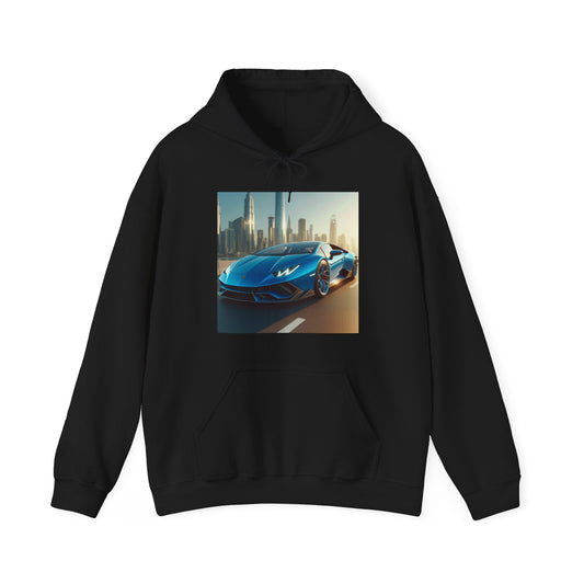 Blue Lamborghini Hoodie Hoodie Printify Black S 