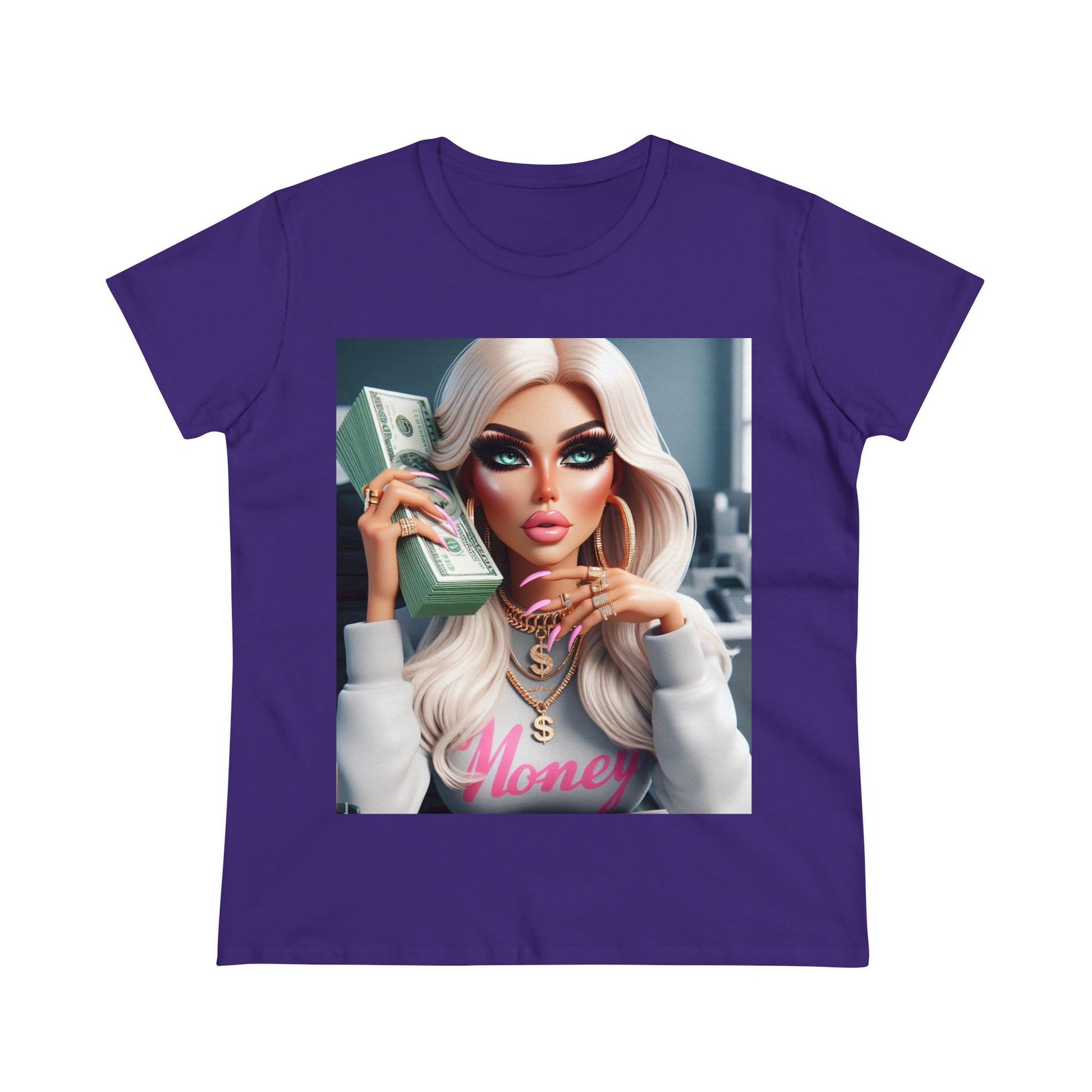 Money T-Shirt T-Shirt Printify Purple S 