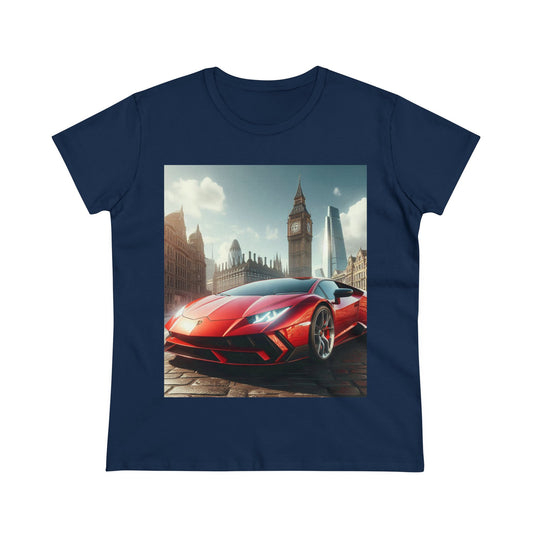 Red Lamborghini T-Shirt T-Shirt Printify Navy S 