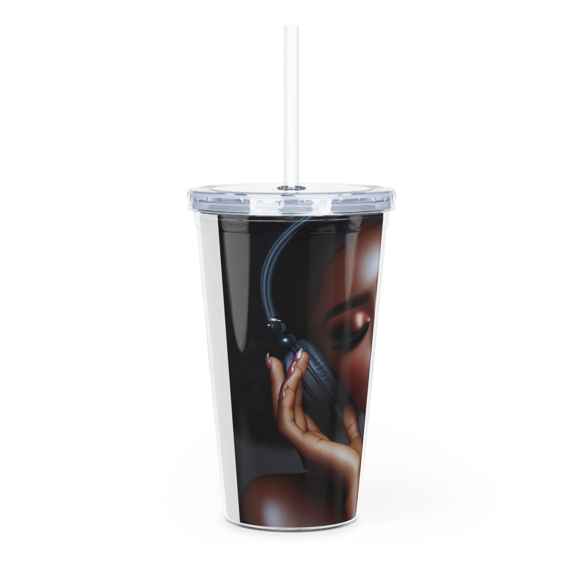 Music Vibes Tumbler with Straw Mug Printify   