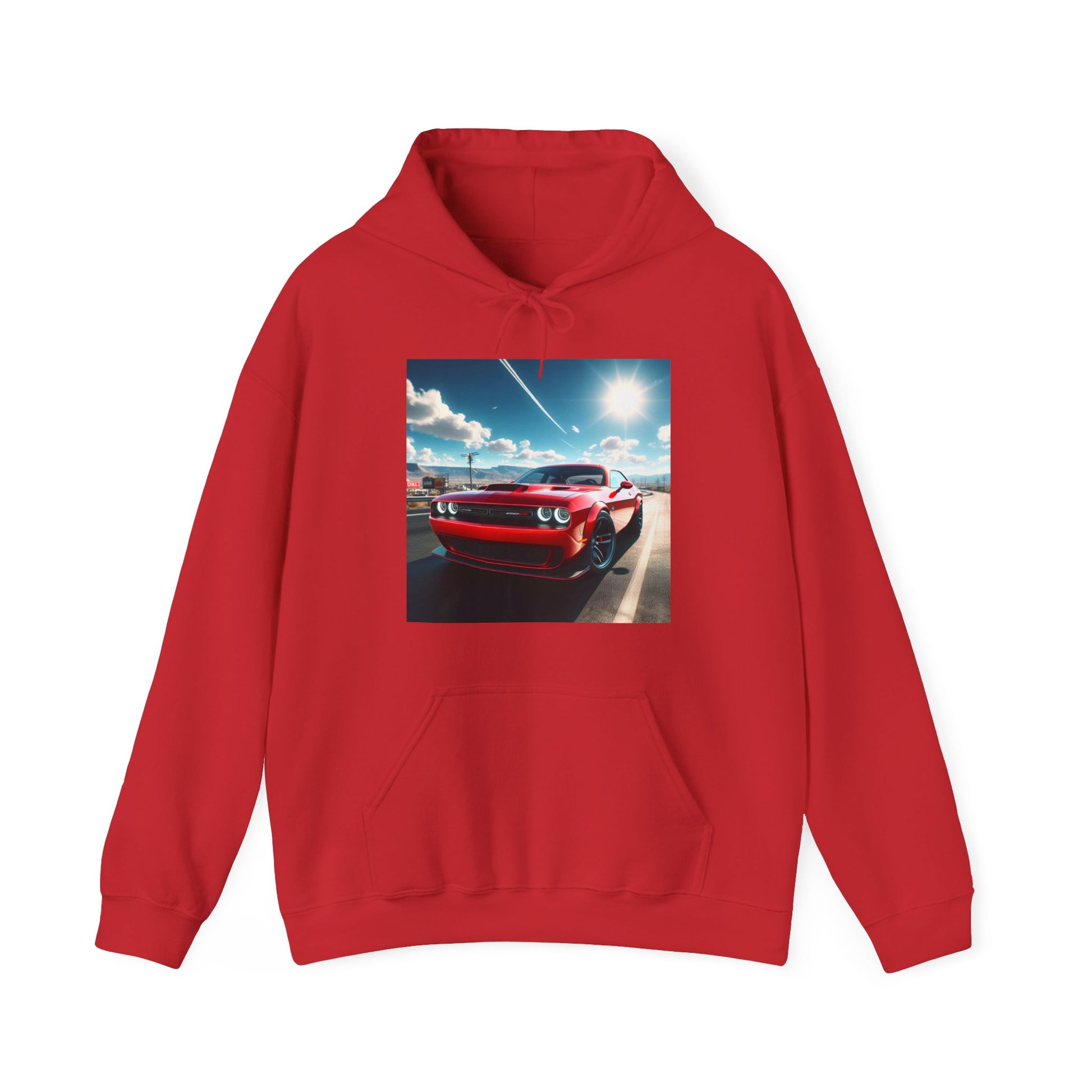 Red Challenger Hoodie Hoodie Printify Red S 