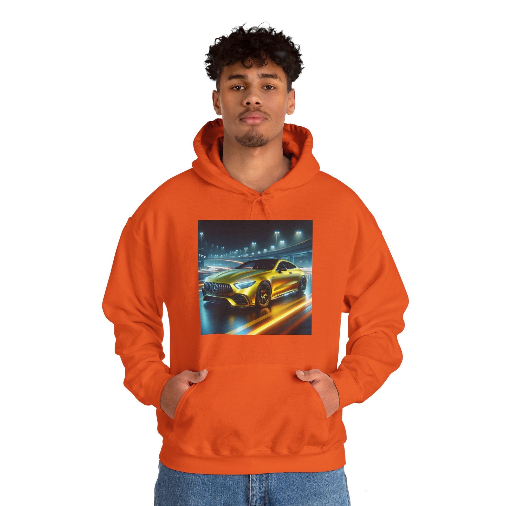 Yellow Mercedes Hoodie Hoodie Printify   