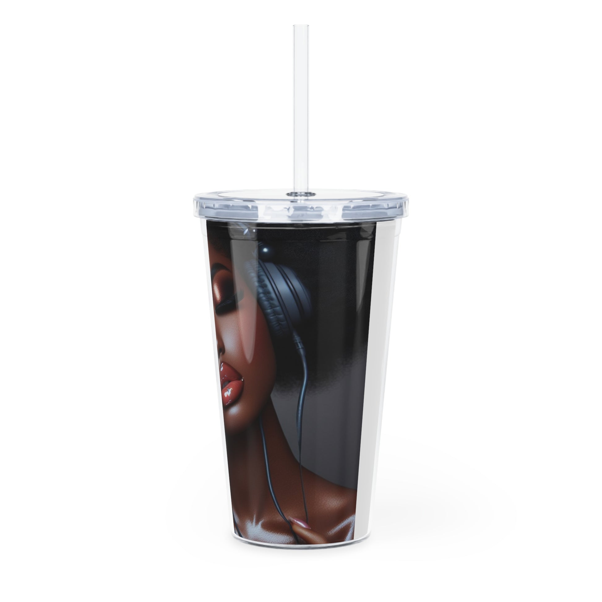 Music Vibes Tumbler with Straw Mug Printify   