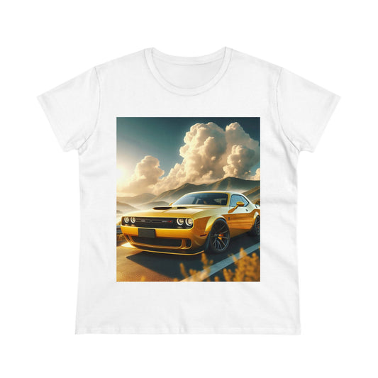 Yellow Challenger T-Shirt T-Shirt Printify White S 