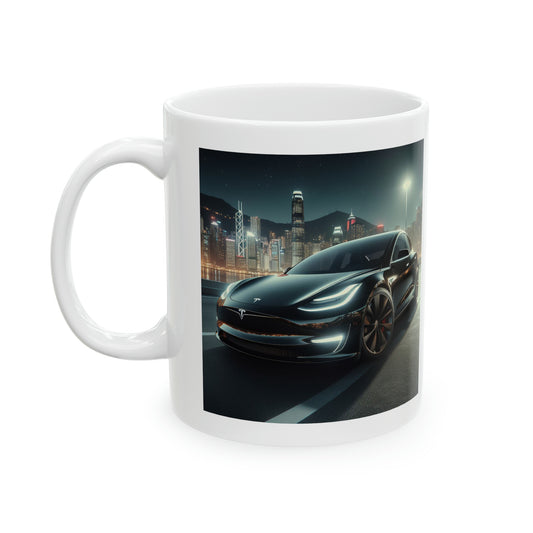 Black Tesla Mug Mug Printify 11oz  