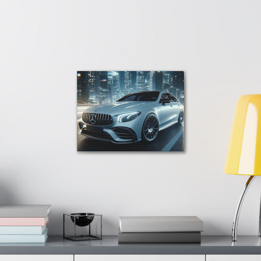 White Mercedes Canvas Canvas Printify 16″ x 12″ (Horizontal) 0.75'' 