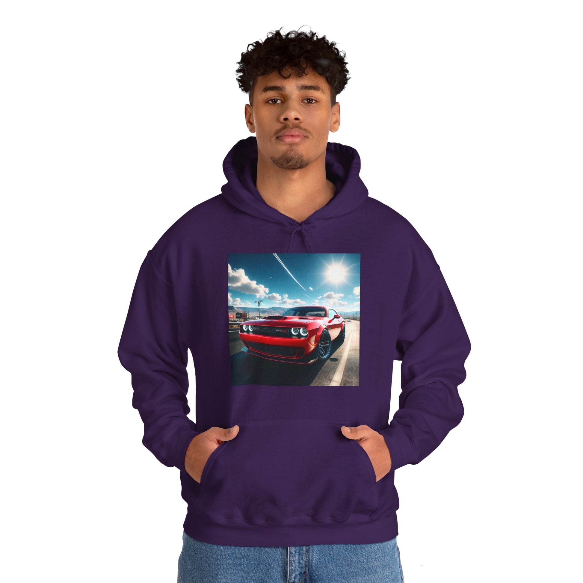 Red Challenger Hoodie Hoodie Printify   