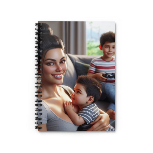 Family Time Spiral Notebook Paper products Printify One Size  