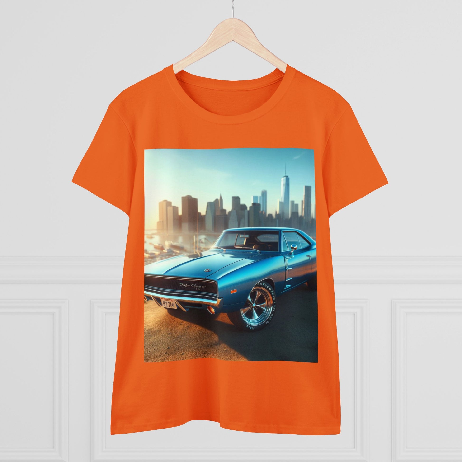 1970 Blue Dodge Charger T-Shirt T-Shirt Printify   