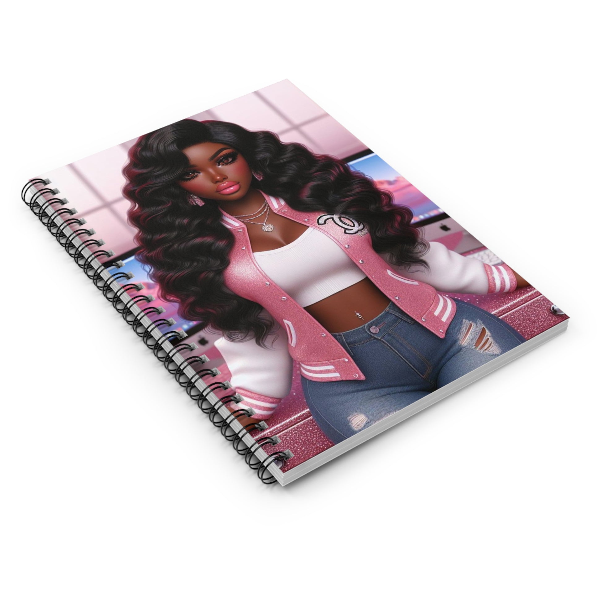 Pink Everything Spiral Notebook Paper products Printify   