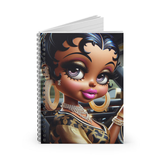 Betty Beauty Spiral Notebook Paper products Printify   
