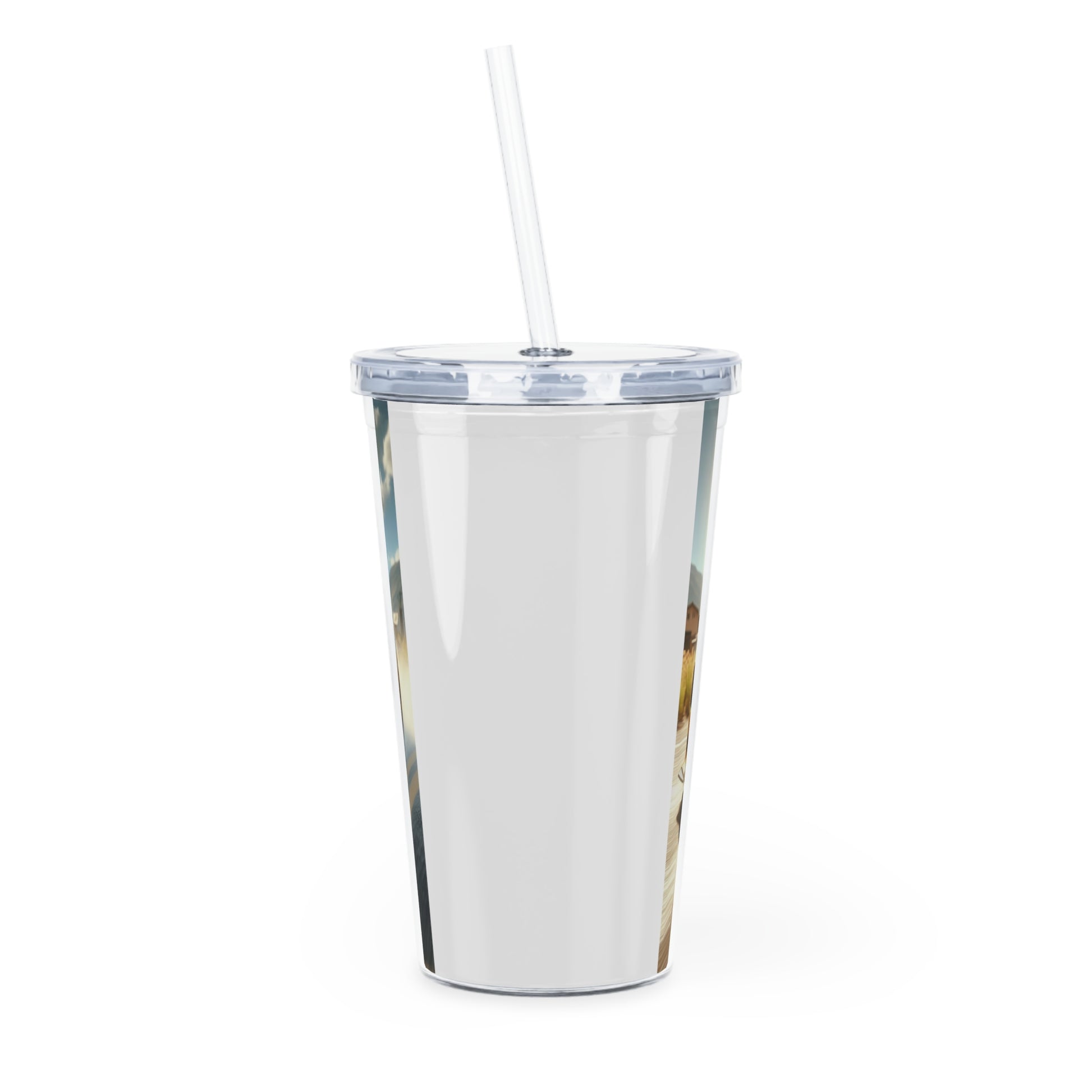 Yellow Mustang Tumbler with Straw Mug Printify   