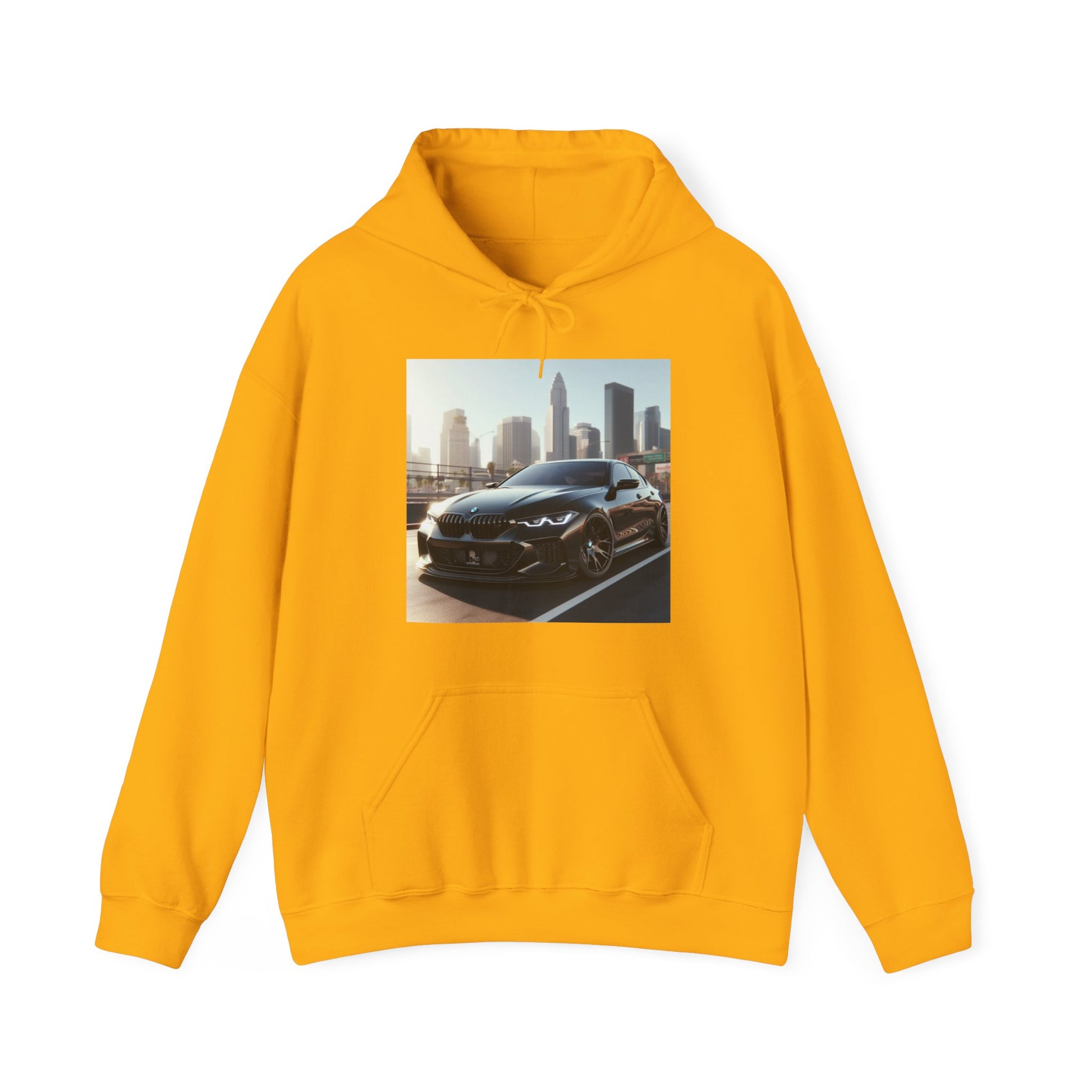 Black BMW Hoodie Hoodie Printify Gold S 