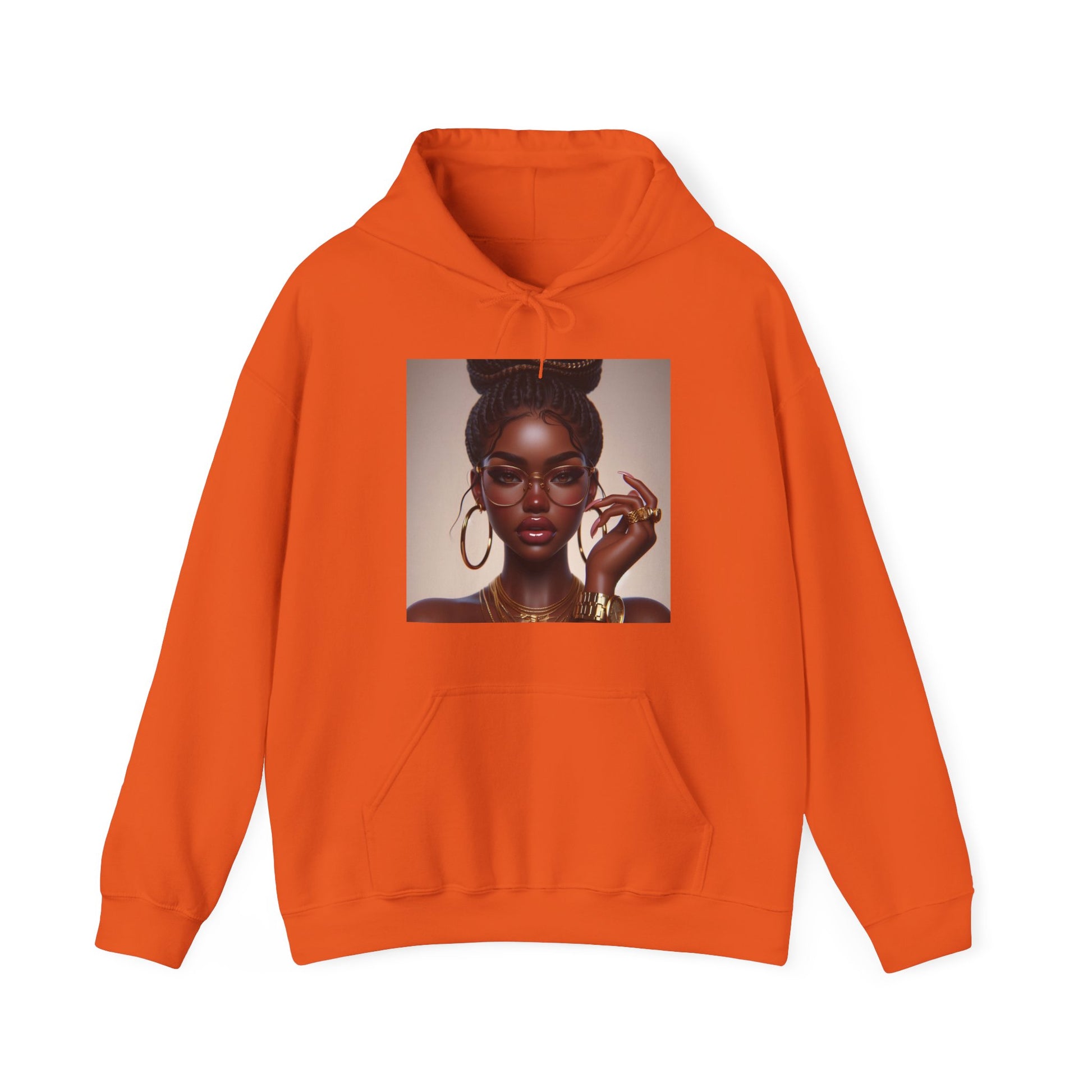 Chocolate Gold Hoodie Hoodie Printify Orange S 