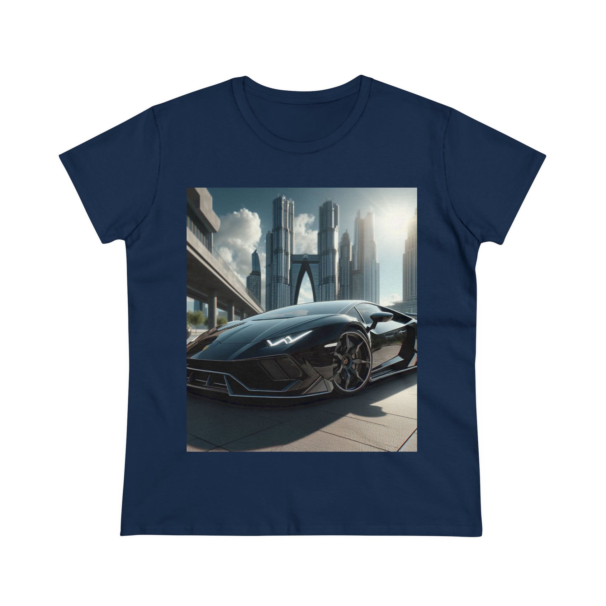 Black Lamborghini T-Shirt T-Shirt Printify Navy S 