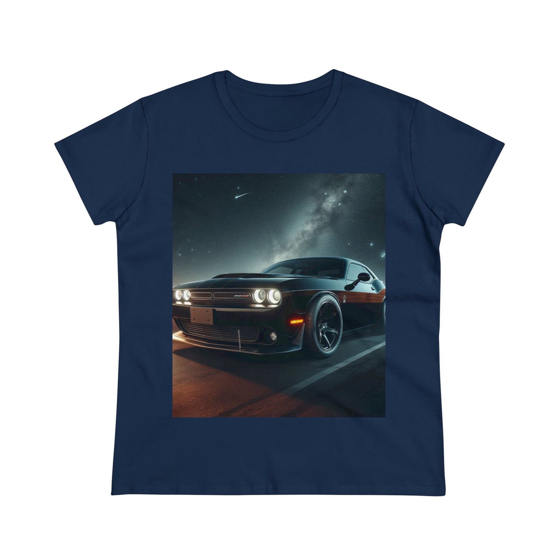 Black Challenger T-Shirt T-Shirt Printify Navy S 