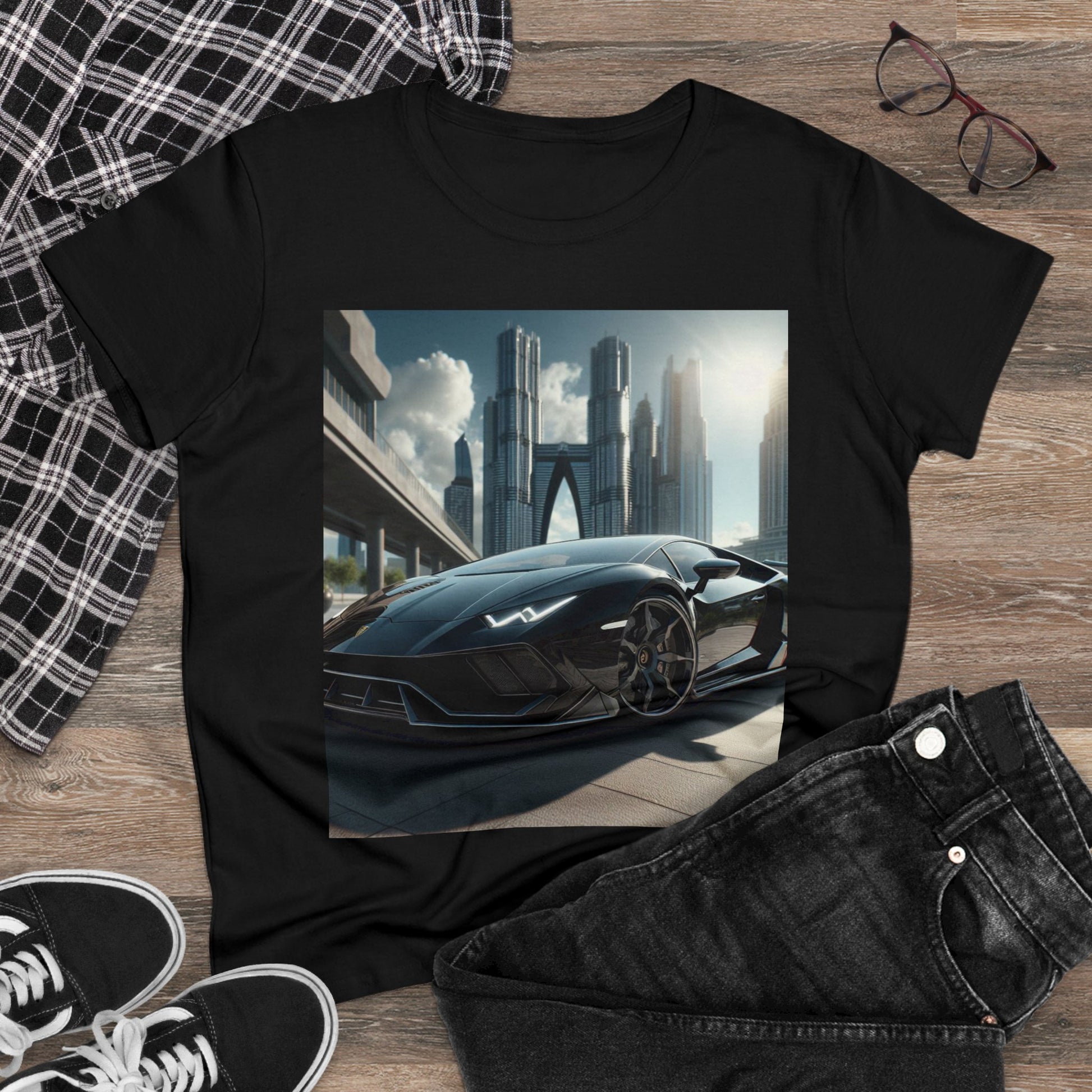 Black Lamborghini T-Shirt T-Shirt Printify   