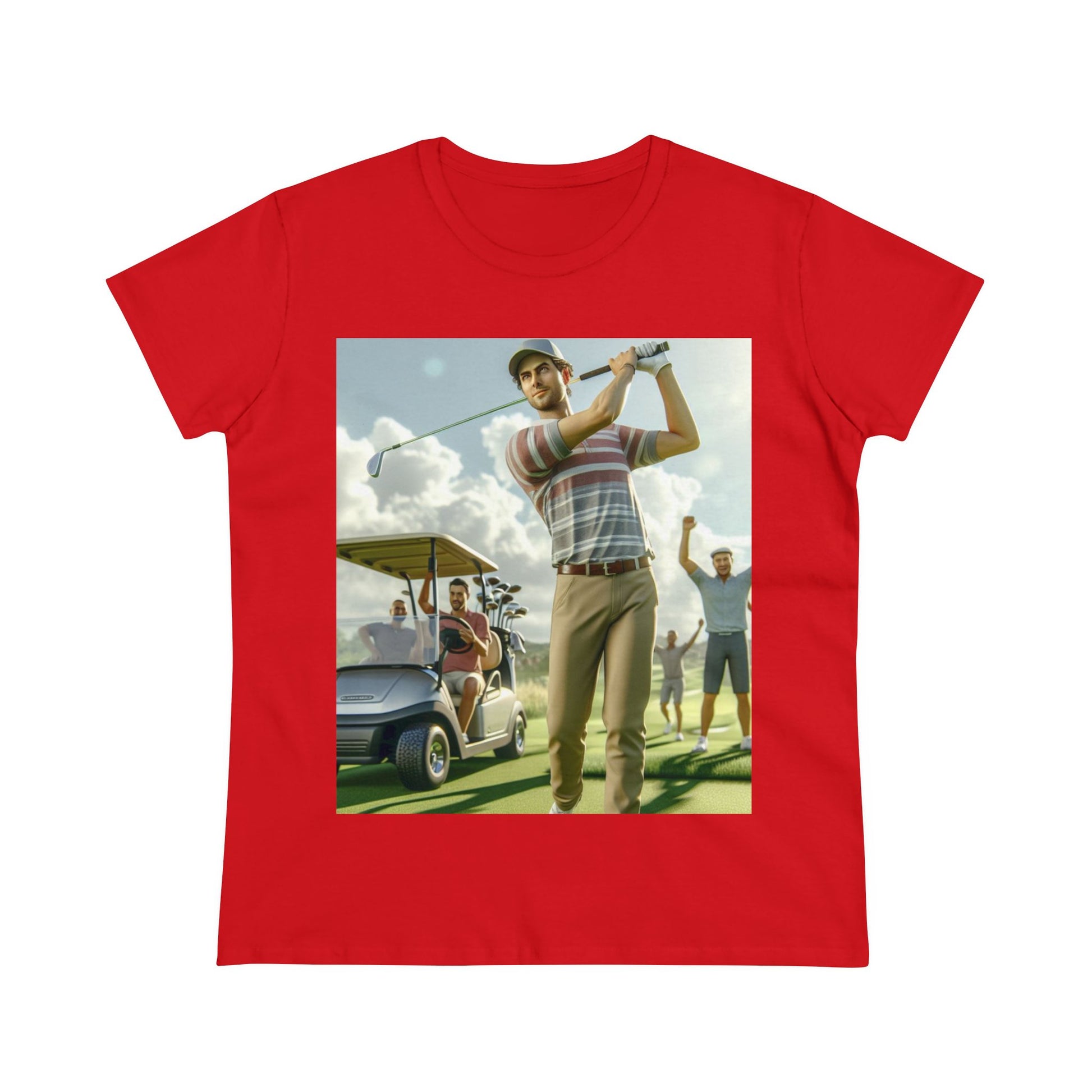 Golf Tournament T-Shirt T-Shirt Printify Red S 