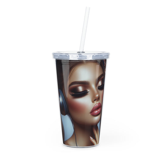 Music Vibes Tumbler with Straw Mug Printify 20oz Transparent 