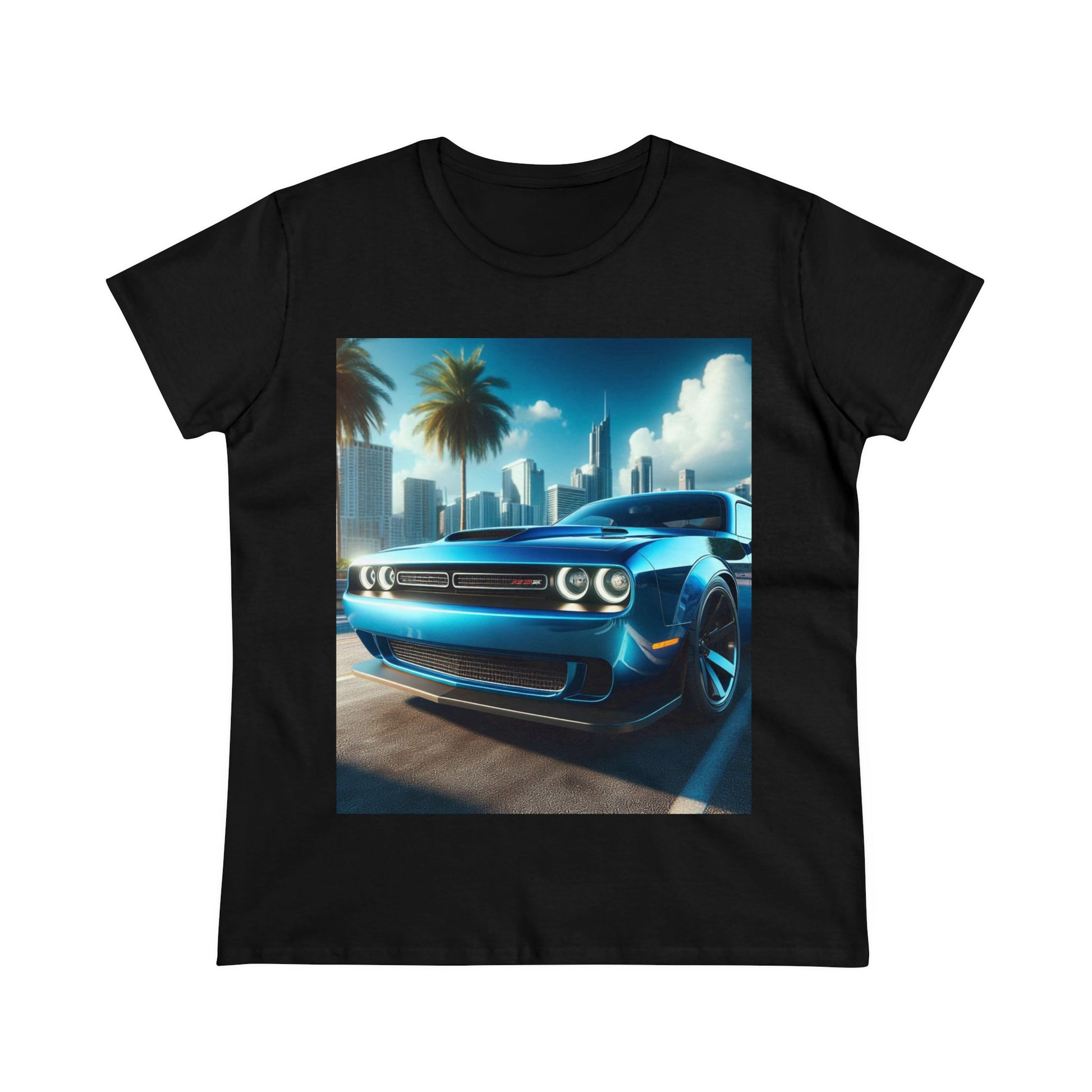 Blue Challenger T-Shirt T-Shirt Printify Black S 