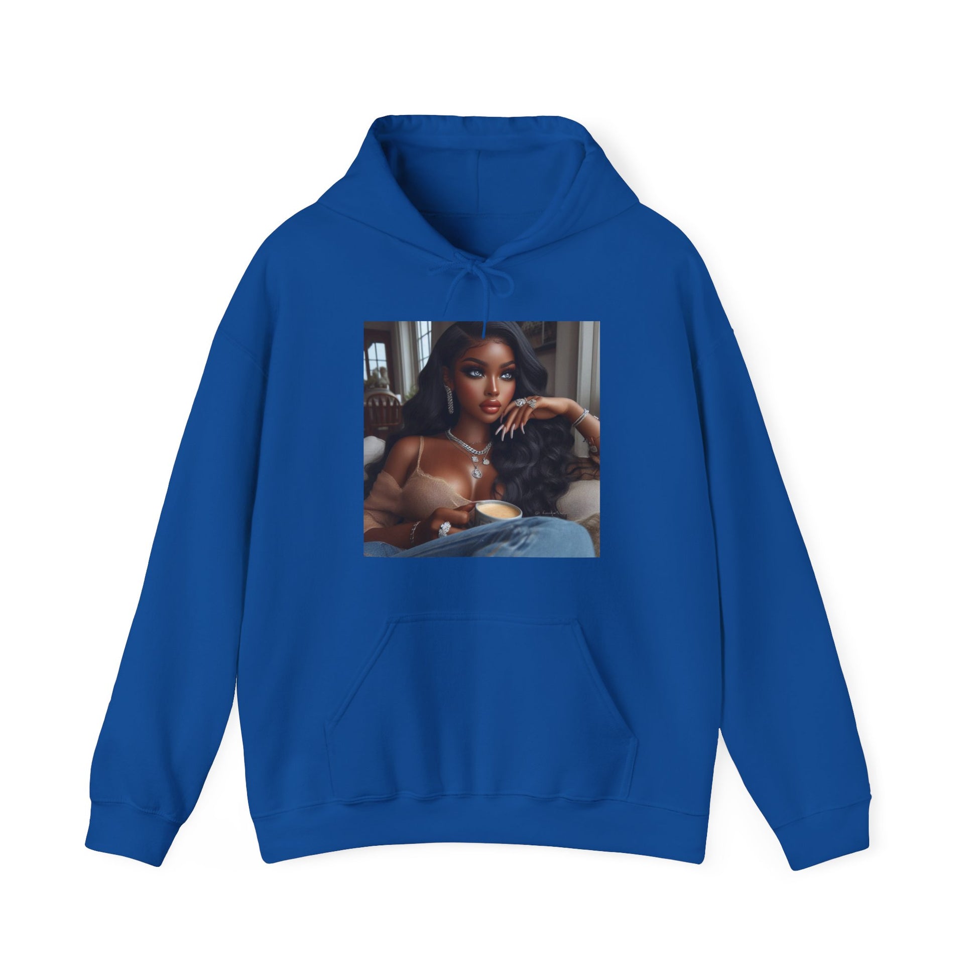 Coffee Break Hoodie Hoodie Printify Royal S 