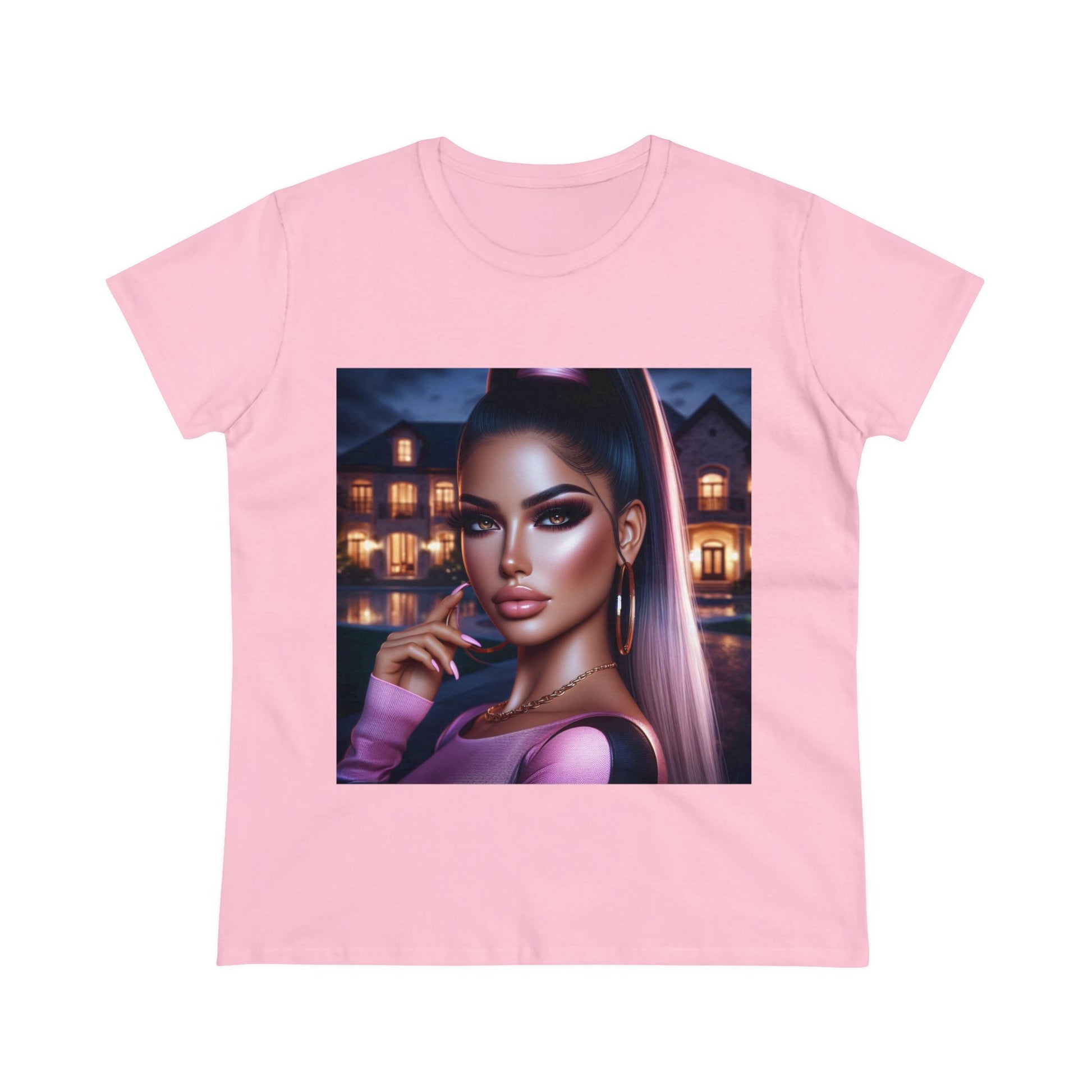 Pink at Night T-Shirt T-Shirt Printify Light Pink S 