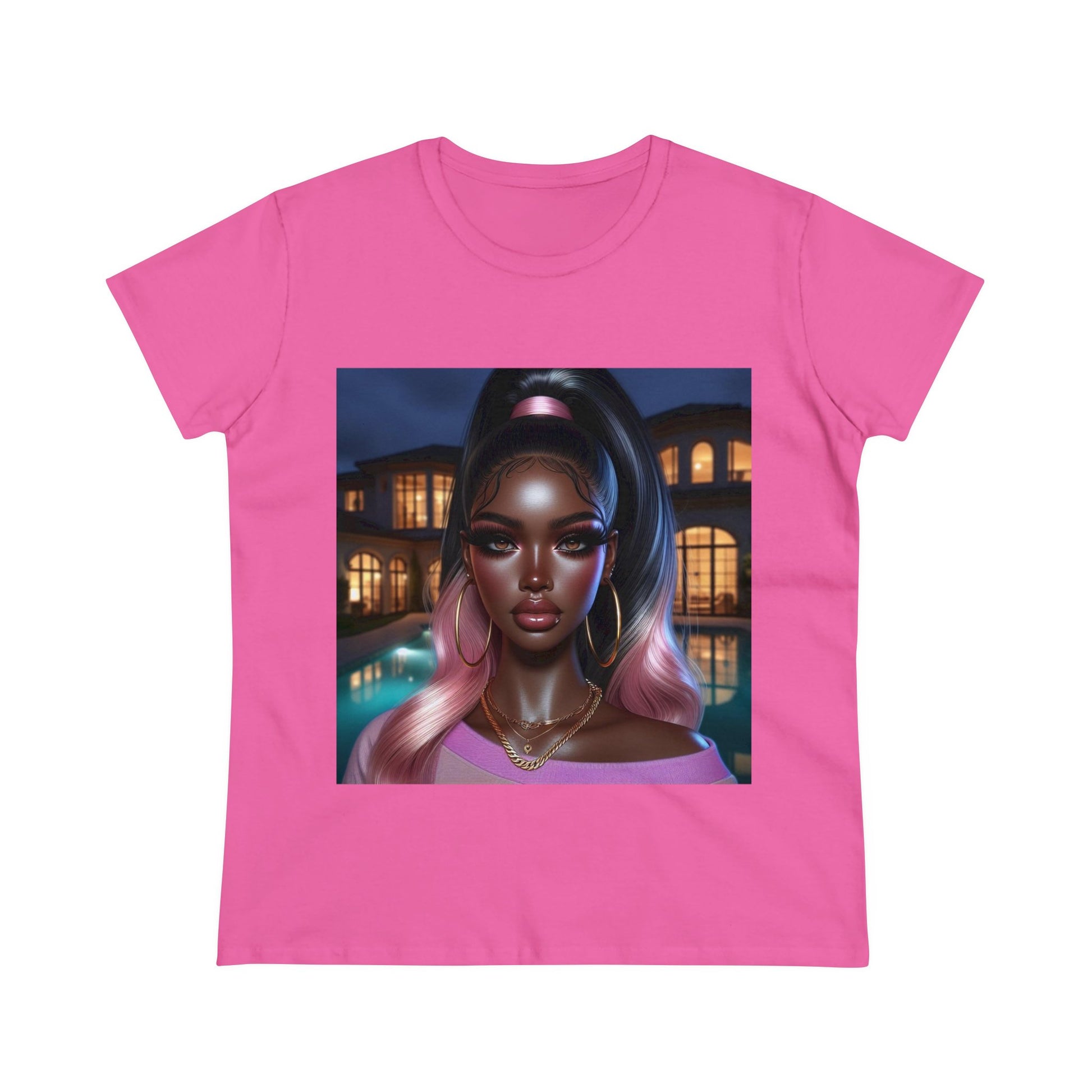 Pink at Night T-Shirt T-Shirt Printify Azalea S 