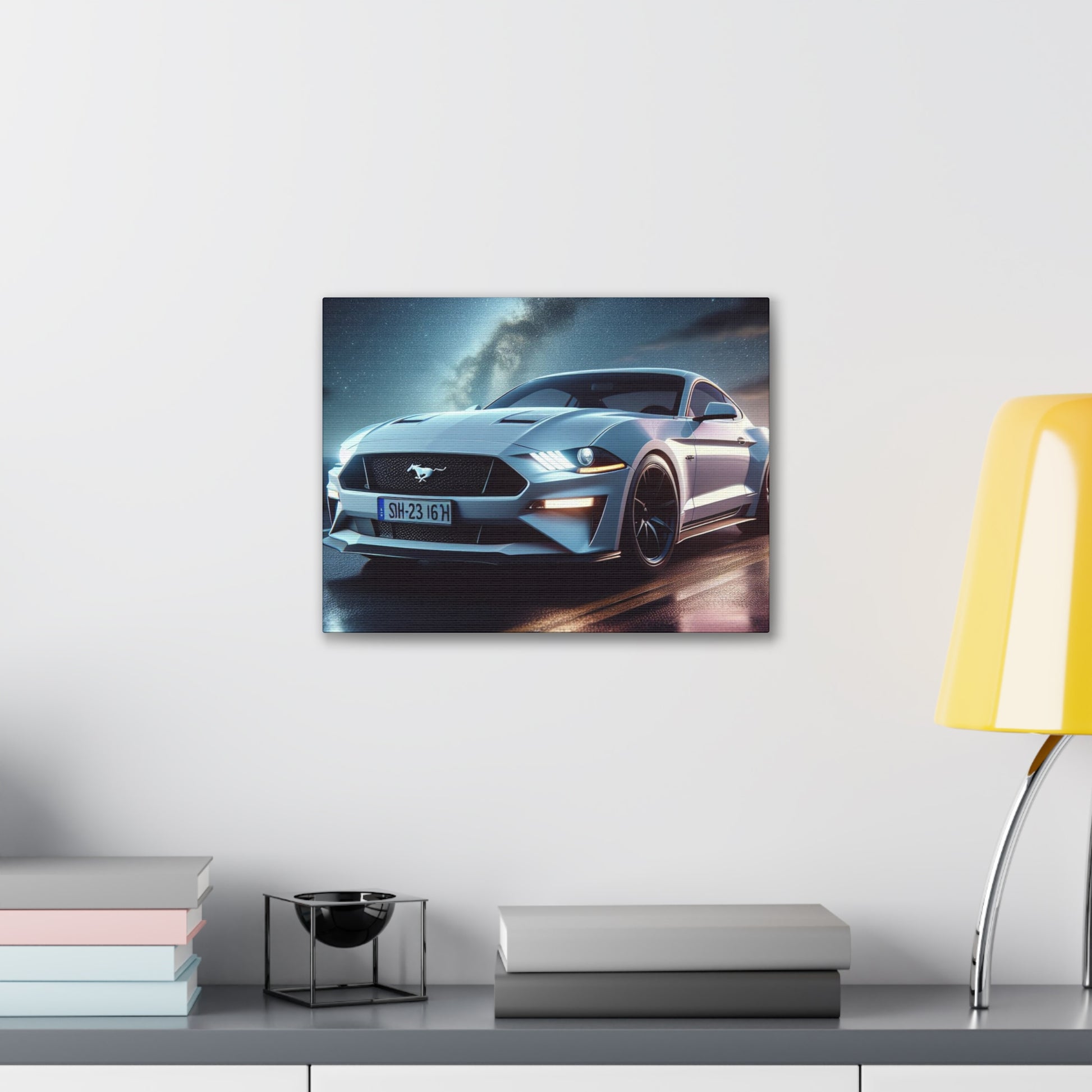 Silver Mustang Canvas Canvas Printify 16″ x 12″ (Horizontal) 0.75'' 