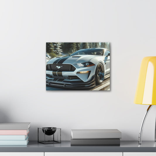 Silver Mustang Canvas Canvas Printify 16″ x 12″ (Horizontal) 0.75'' 