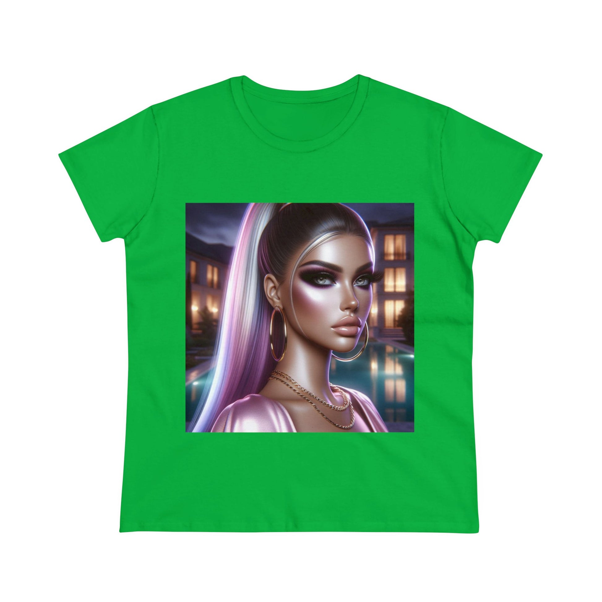 Pink at Night T-Shirt T-Shirt Printify Irish Green S 