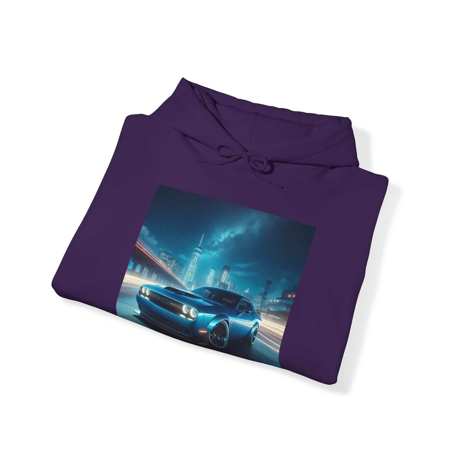 Blue Challenger Hoodie Hoodie Printify   