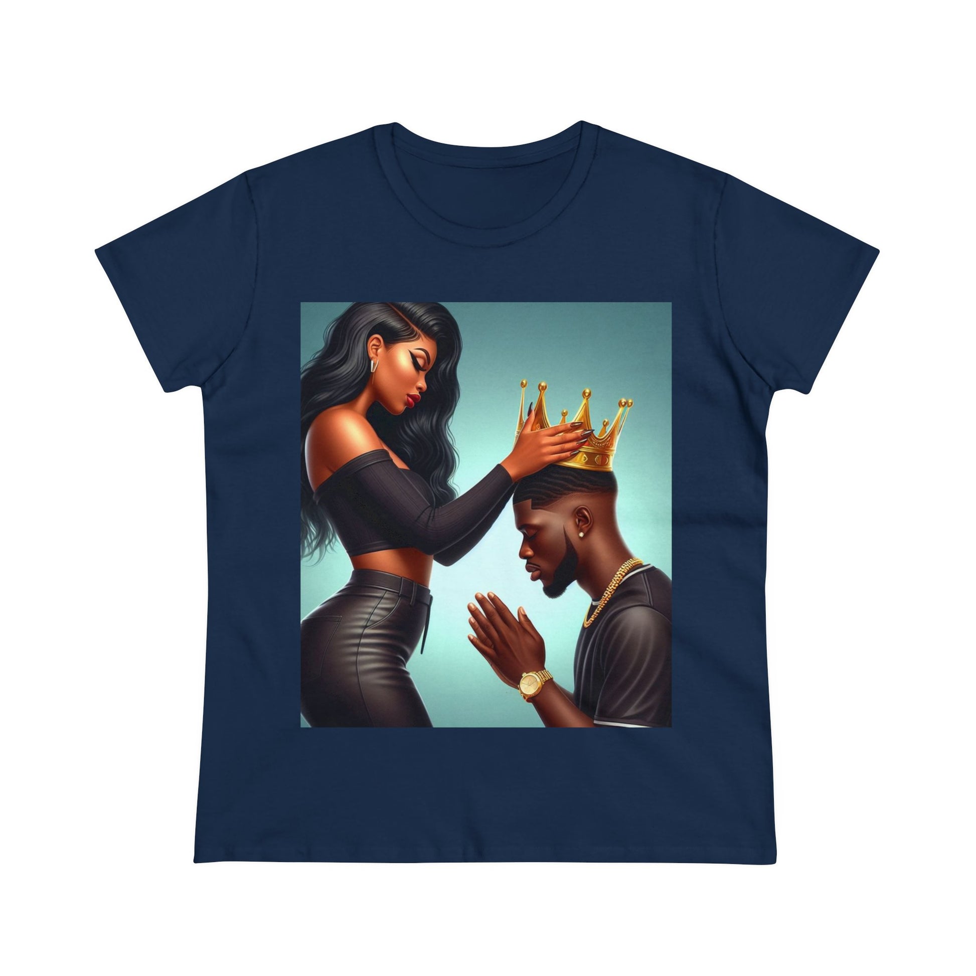 My King T-Shirt T-Shirt Printify Navy S 