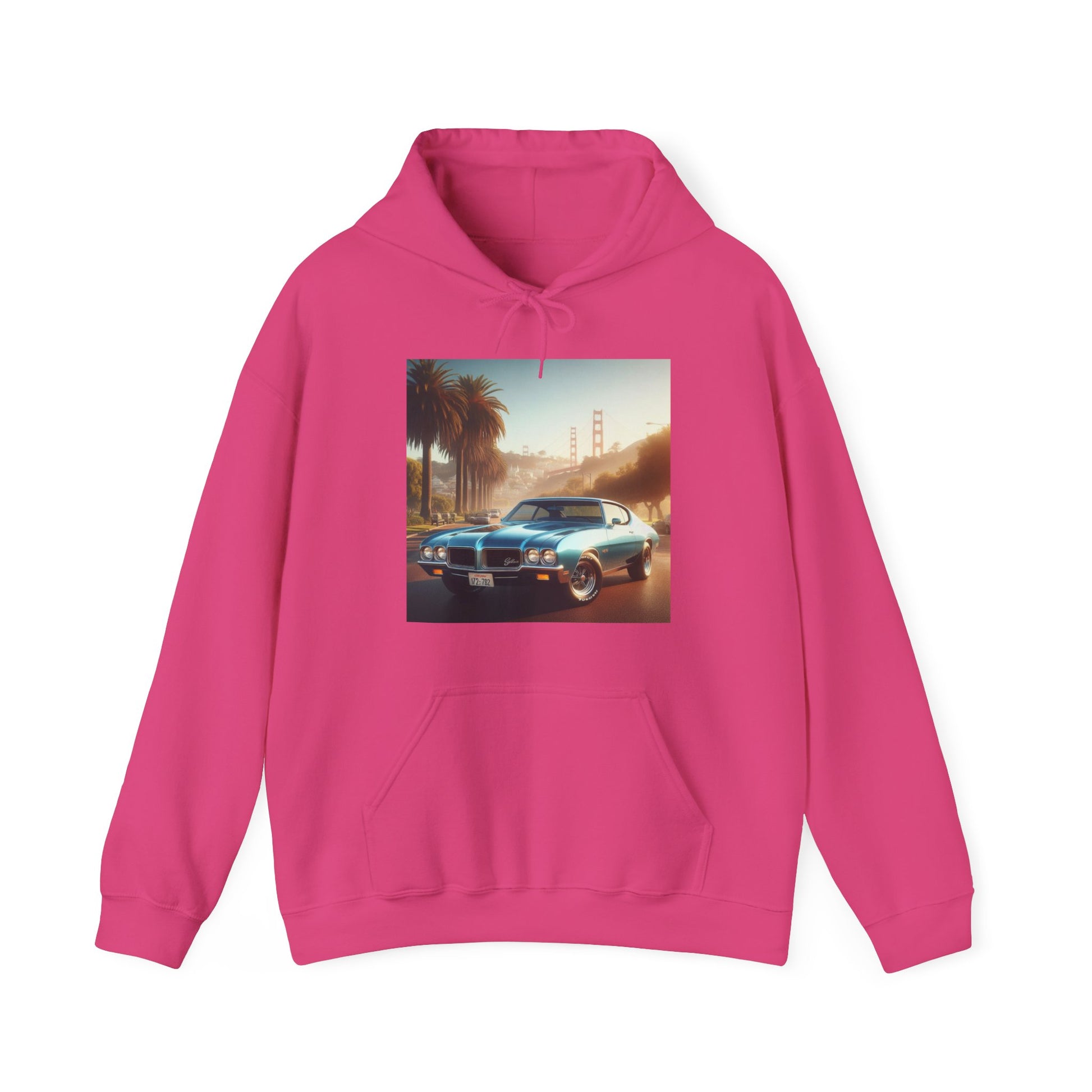 1972 Blue Buick Gran Sport Hoodie Hoodie Printify Heliconia S 