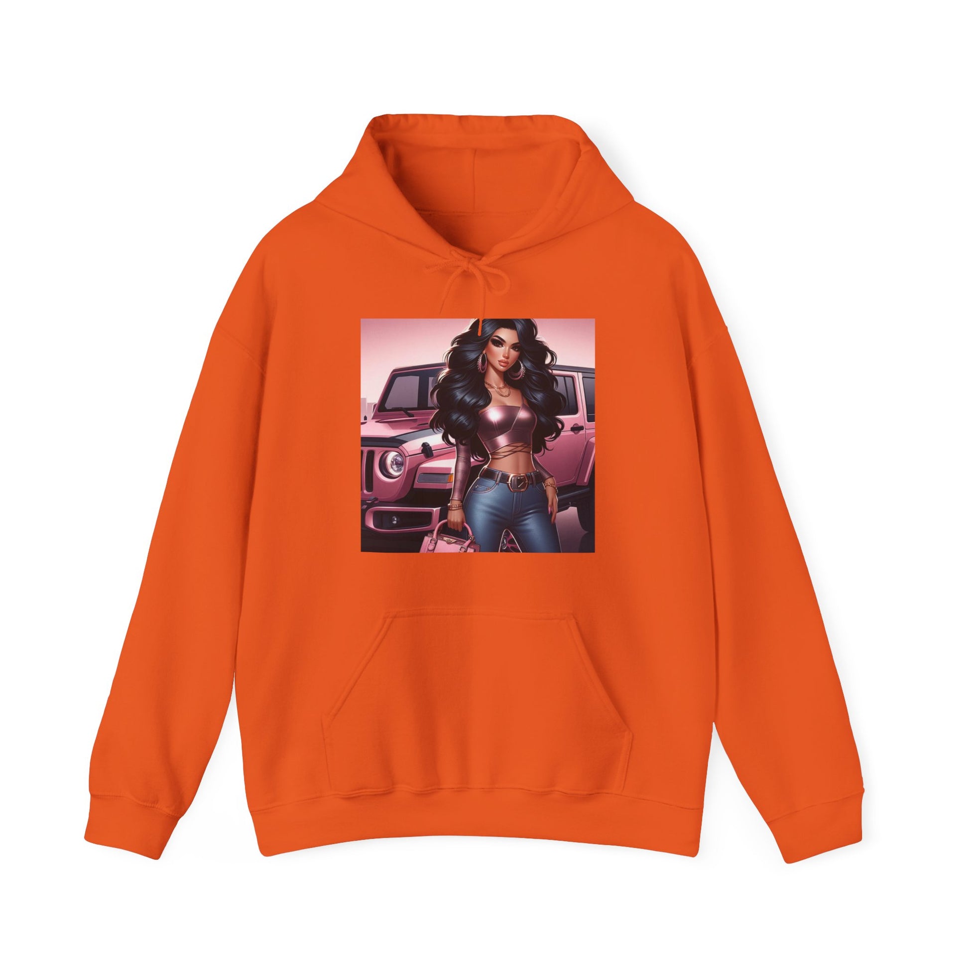 Pink Luxury Hoodie Hoodie Printify Orange S 