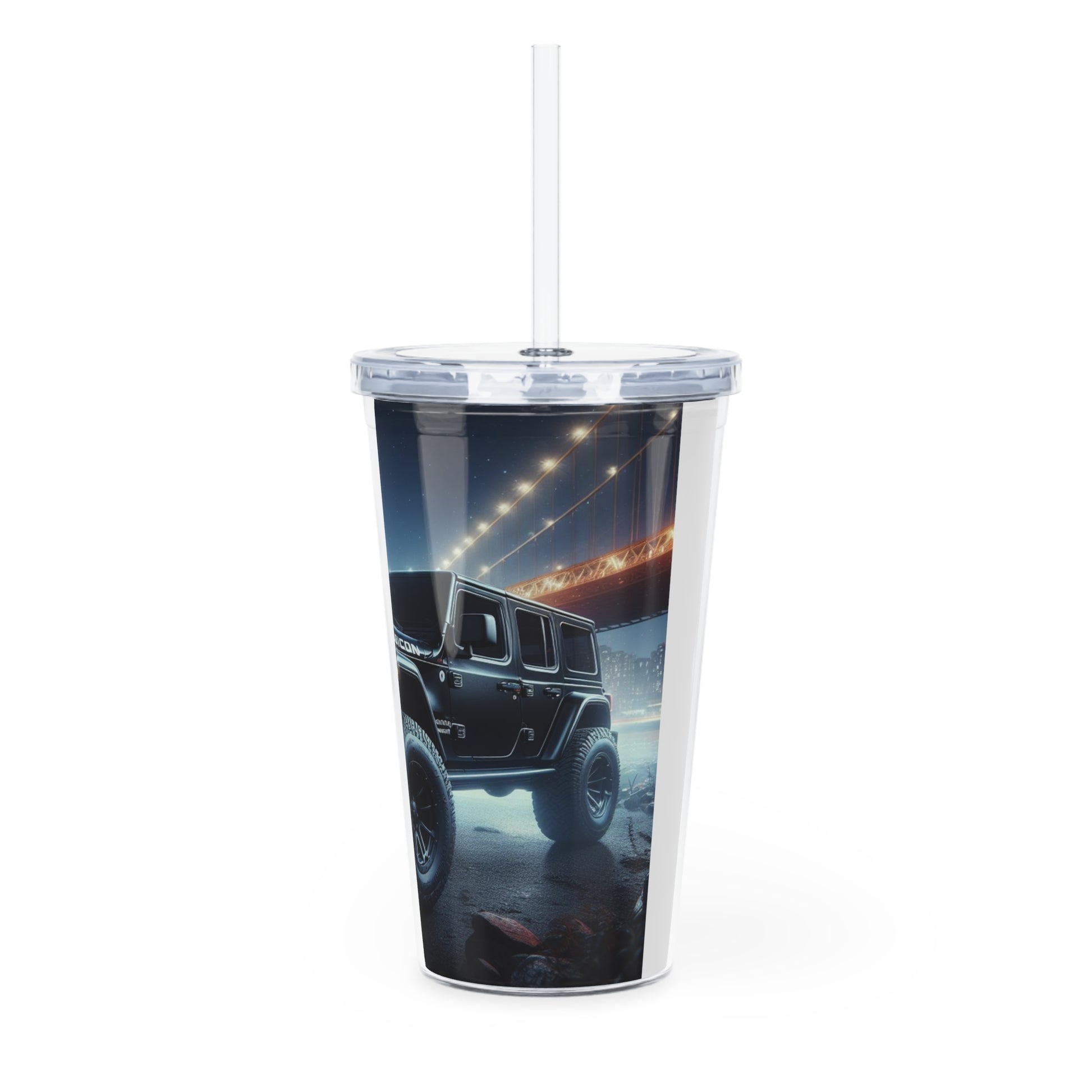 Black Rubicon Tumbler with Straw Mug Printify   