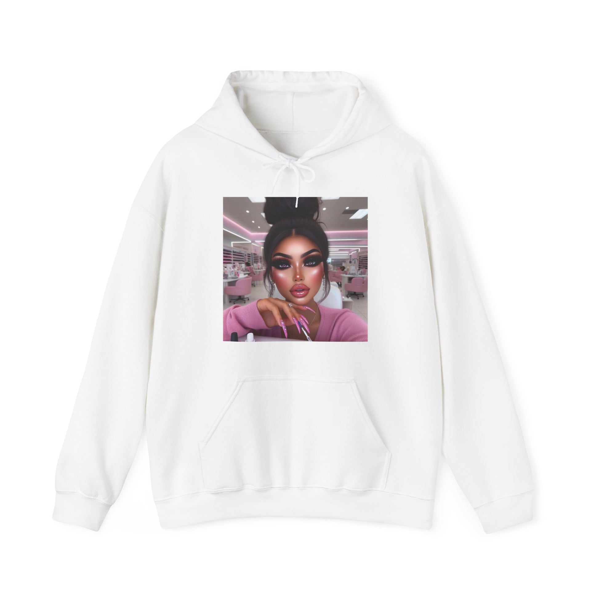 Nail Day Hoodie Hoodie Printify White S 