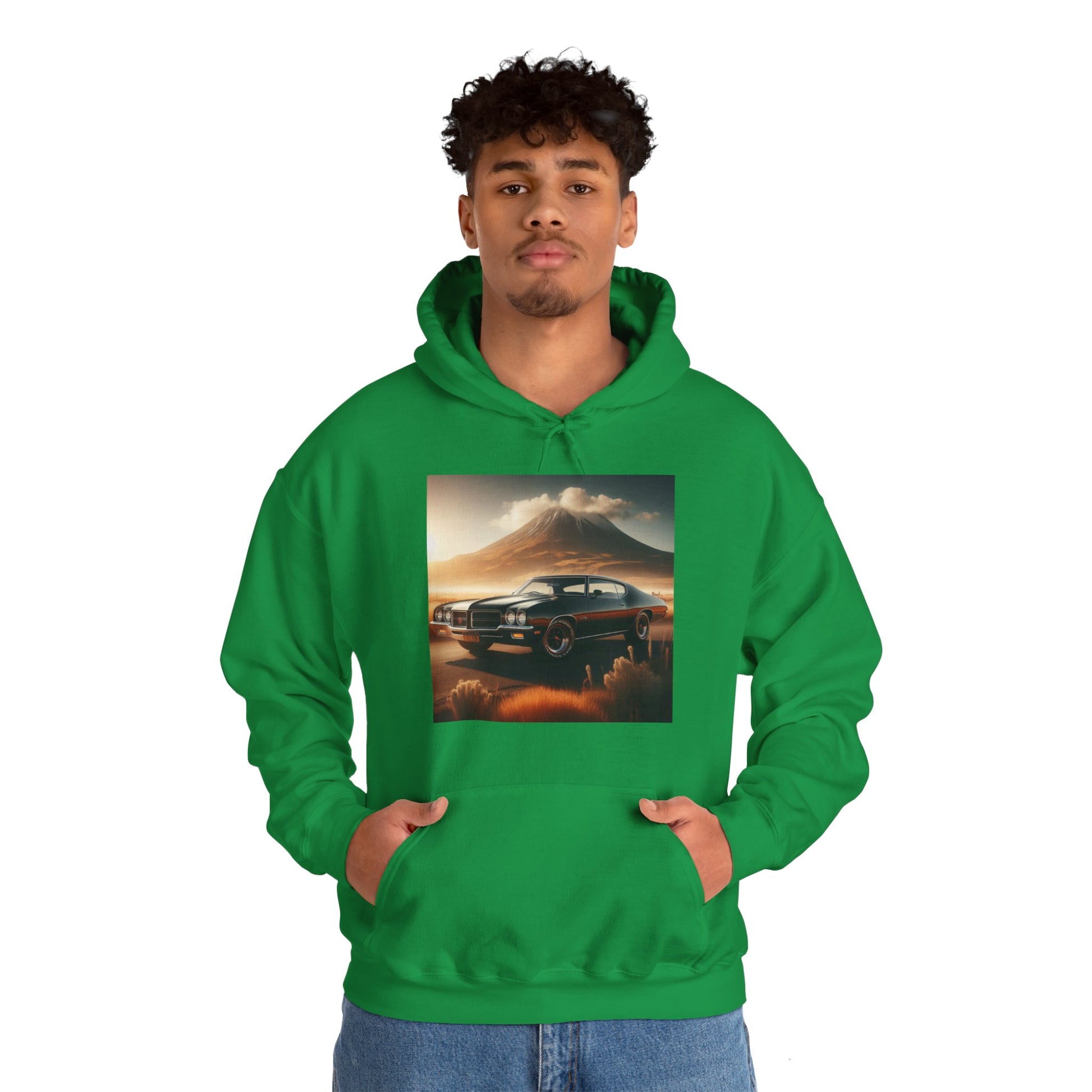 1972 Black Buick Gran Sport Hoodie Hoodie Printify   