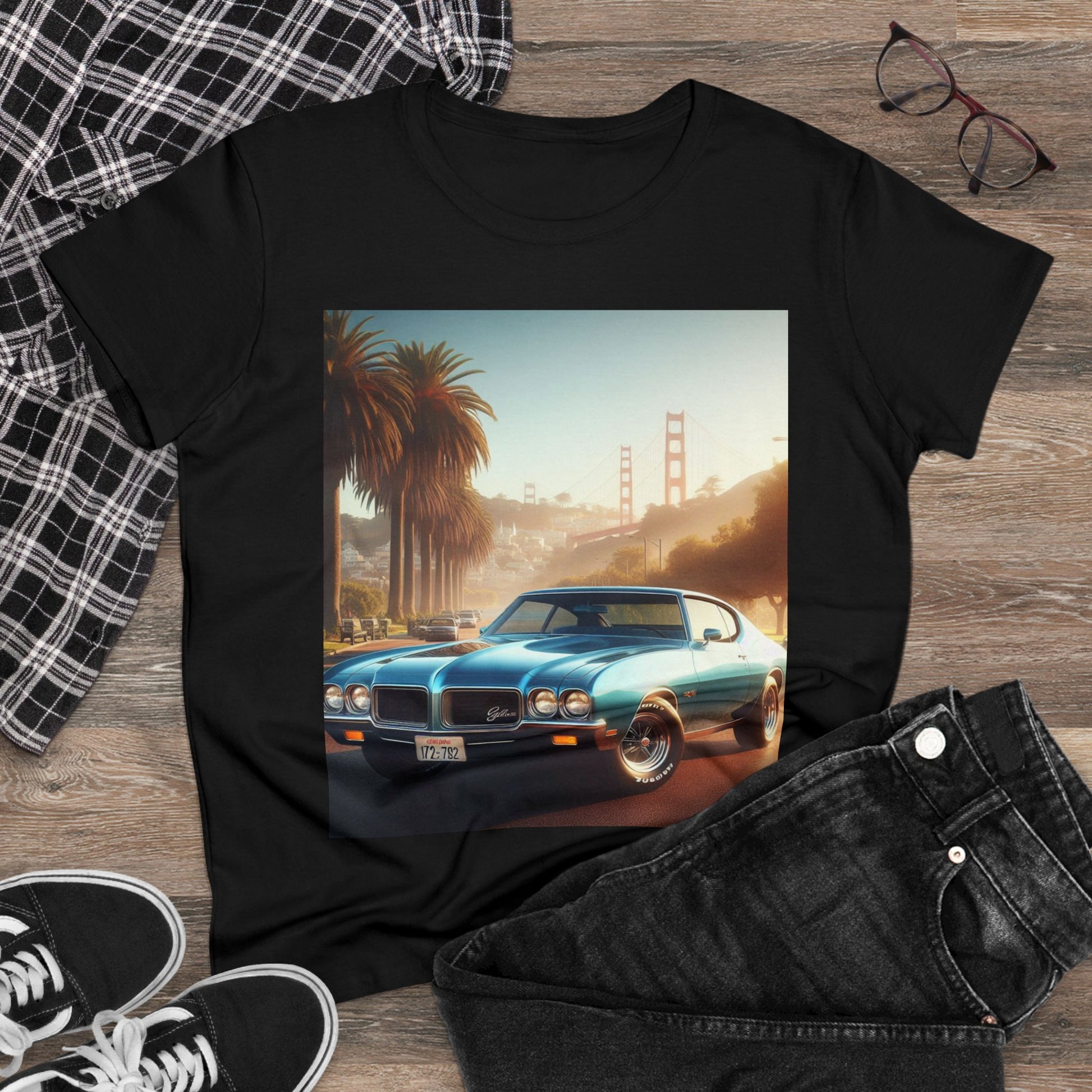 1972 Blue Buick Gran Sport T-Shirt T-Shirt Printify   