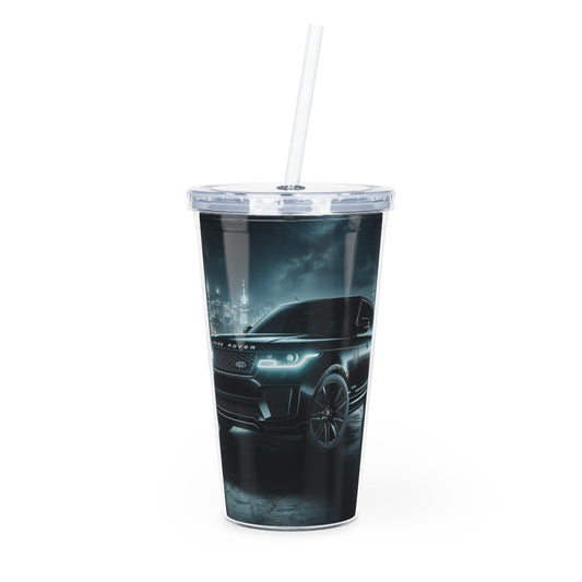 Black Range Rover Tumbler with Straw Mug Printify 20oz Transparent 