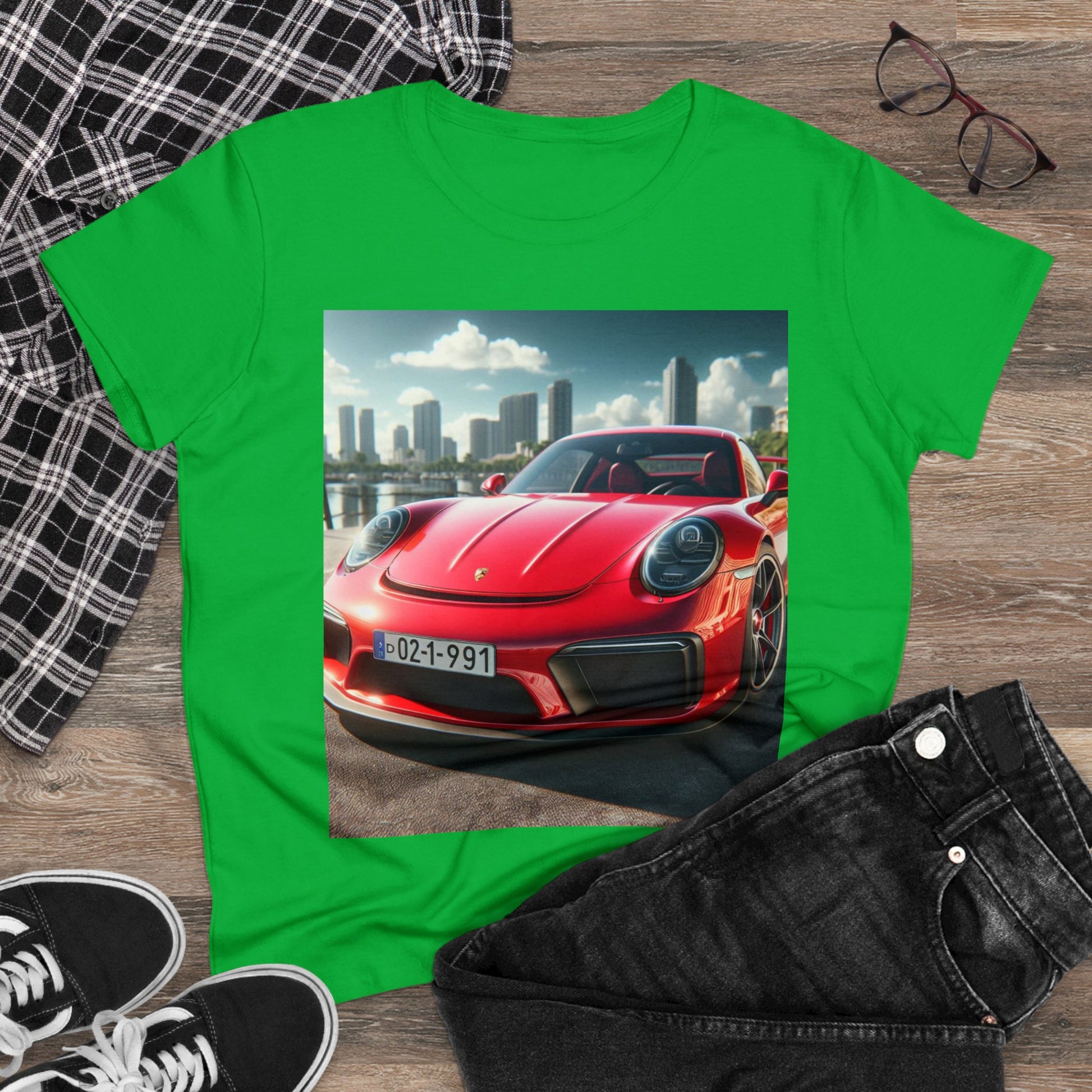 Red Porsche T-Shirt T-Shirt Printify   