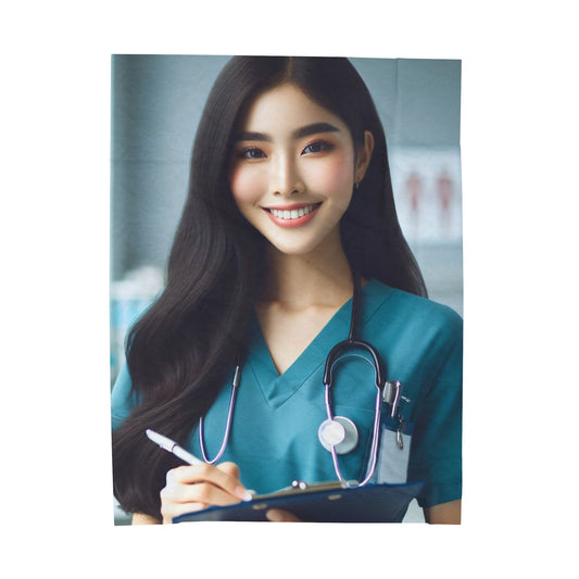 Your Favorite Nurse Plush Blanket All Over Prints Printify 60" × 80"  