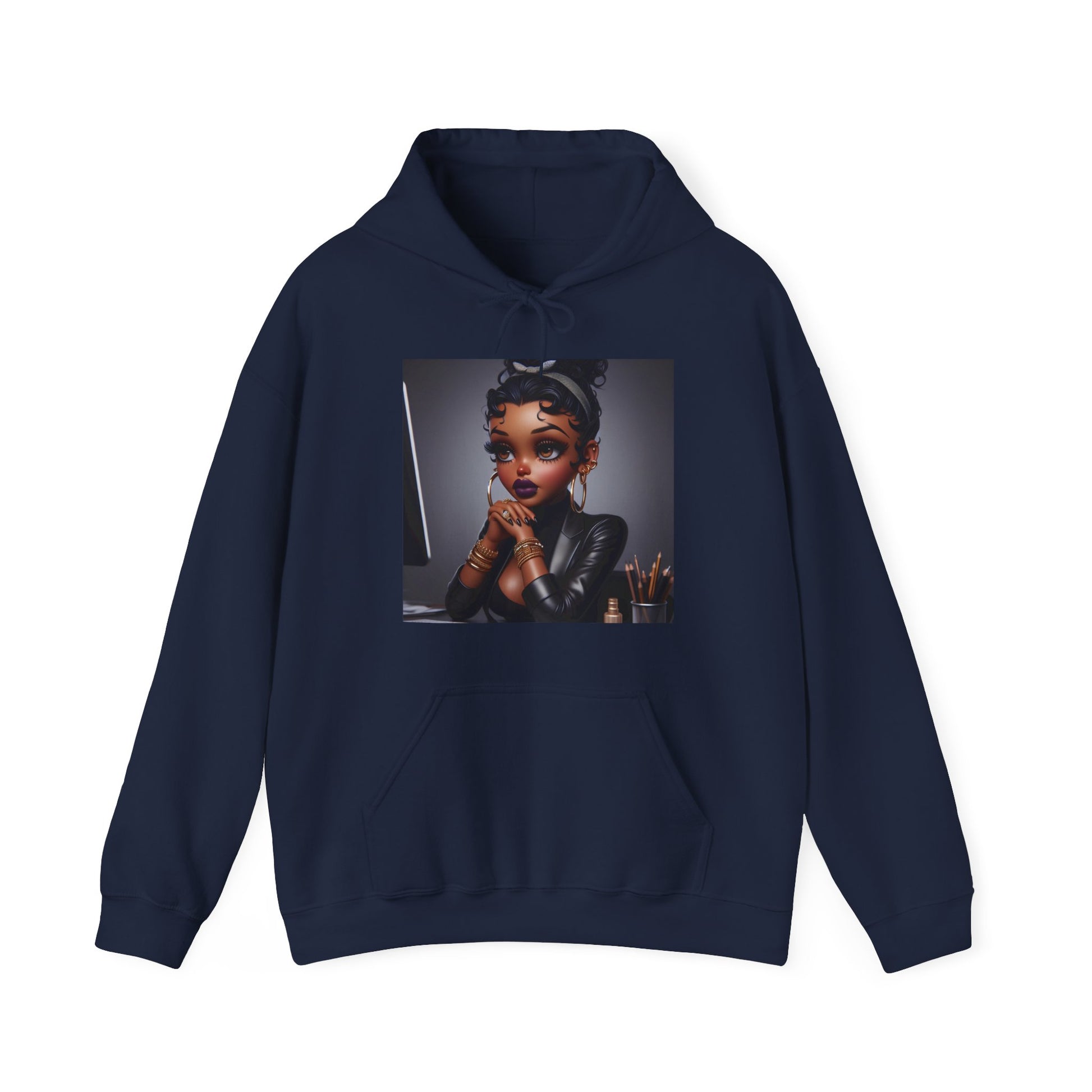 Business Betty Hoodie Hoodie Printify Navy S 