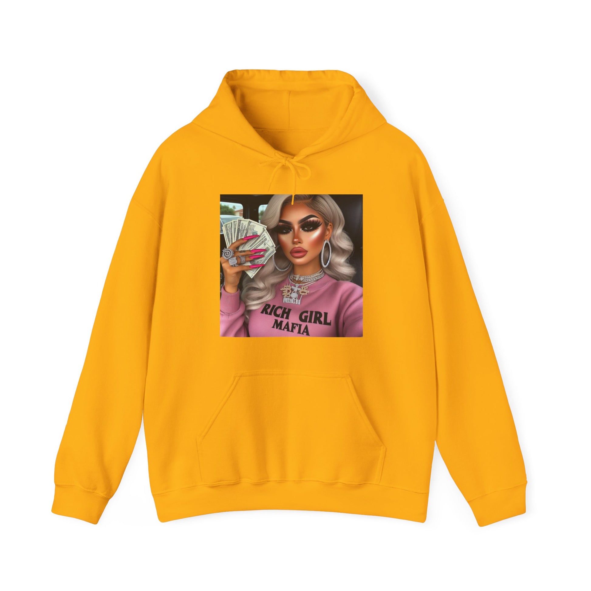 Rich Girl Mafia Hoodie Hoodie Printify Gold S 