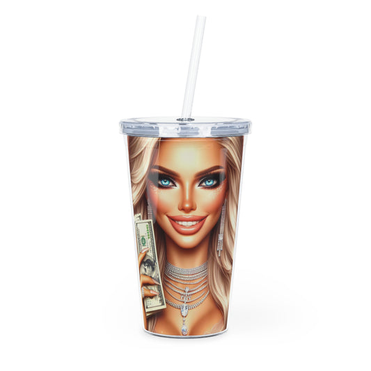 Money Talks Tumbler with Straw Mug Printify 20oz Transparent 