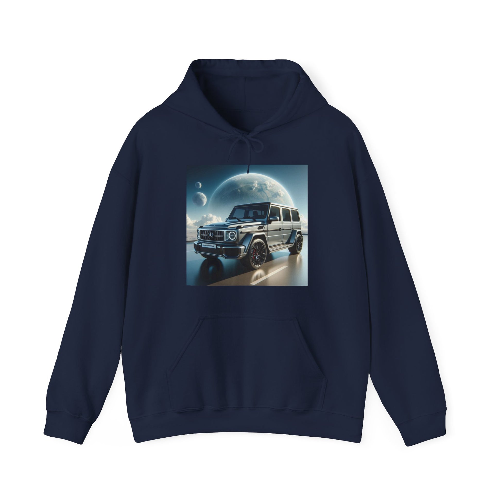 Silver G-Wagon Hoodie Hoodie Printify Navy S 