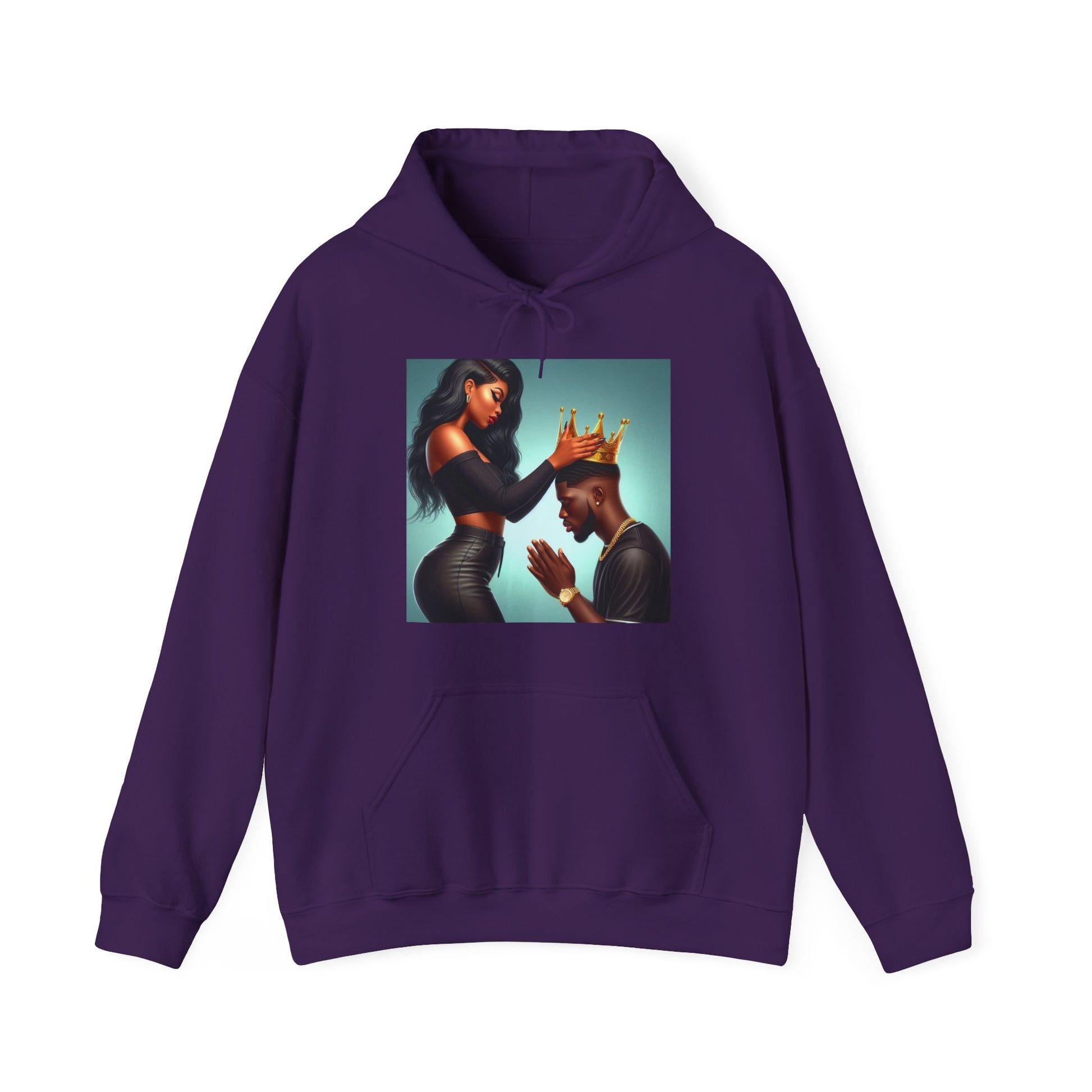 My King Hoodie Hoodie Printify Purple S 