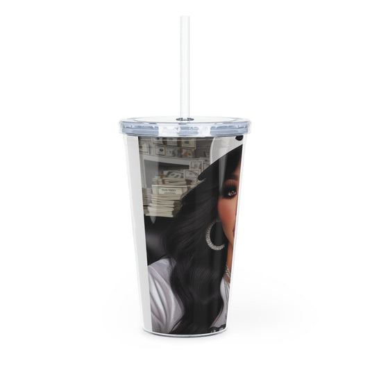 Plastic Tumbler with Straw Mug Printify   