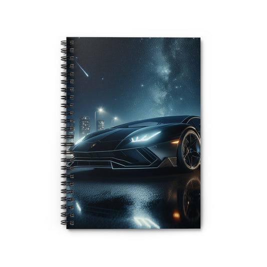 Black Lamborghini Spiral Notebook  Printify One Size  