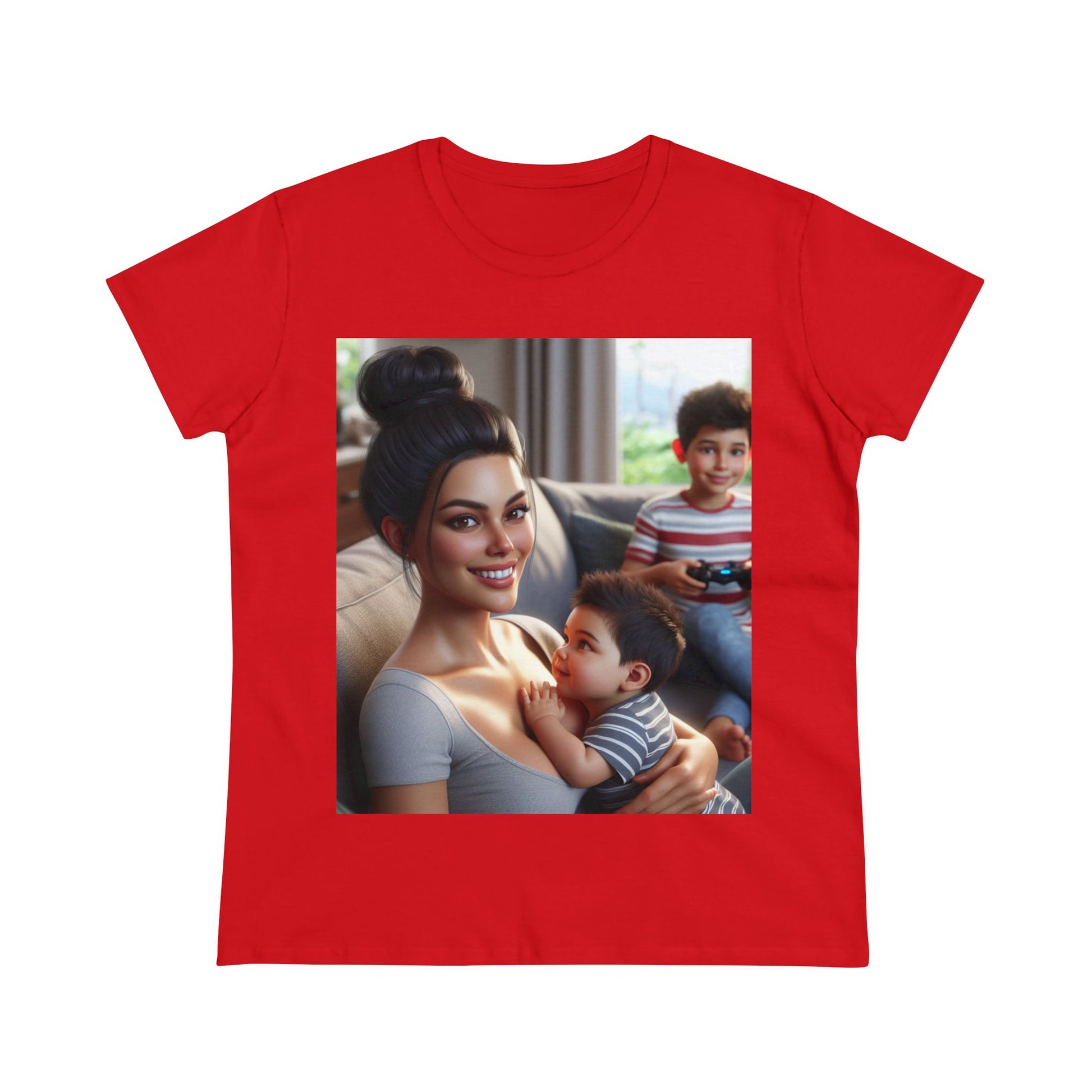 Family Time T-Shirt T-Shirt Printify Red S 